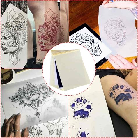 Tattoo Transfer Paper, 100 Sheets Stencil Supplies For Tattoos Beauty