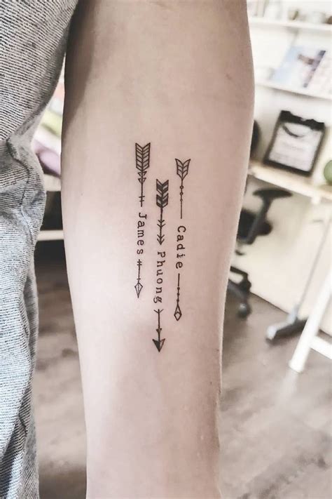 Tattoo arrow with kids names! Rose tattoos for women, Arrow tattoos