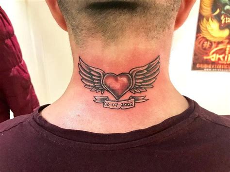 Angel Wing Heart Tattoo Design A heart and wing tattoo may be the perfect symbol for someone who values the freedom to choose their romantic partners. These two symbols have distinct meanings when put together than they do when taken separately: love and freedom, respectively. These characteristics can be applied to your love life, and they can ...