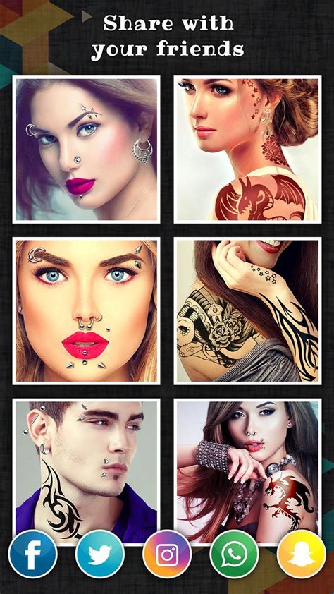 How to use the app “Tattoo my photo editor”: By following some simple steps, you can try out hundreds of tattoo images on your body, which are separated by categories. 1.-. The first step is to choose the photo, on which you would like to try out different tattoos. You can try with a photo of your entire body or try different tattoos on ....