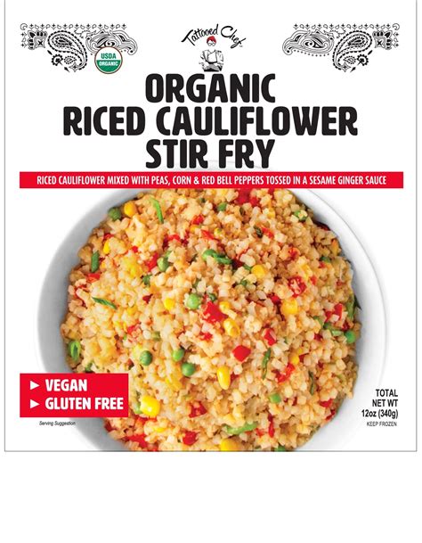 Tattooed chef cauliflower rice. Keto: net carbs 9g. If you are following a ketogenic diet (keto), you need to restrict your daily carbohydrate intake so that your body enters ketosis. For most people, this means less than 50 net carbs per day. Net carbs are calculated by subtracting fiber from total carbs. Example: A product with 26 grams of total carbohydrates and 9 grams of ... 