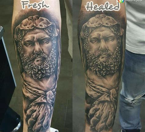 Tattoos of hercules. Hercules was a demigod. This means that he was half god, half human. His father was Zeus, king of the gods, and his mother was Alcmene, a beautiful human princess. Even as a baby Hercules was very strong. When the goddess Hera, Zeus' wife, found out about Hercules, she wanted to kill him. She snuck two large snakes into his crib. 
