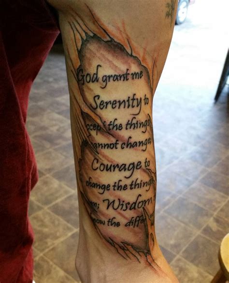 Tattoos serenity. Serenity prayer can be inked in a scroll or it can be written with highlighting certain words like God, Wisdom, Courage and Serenity. To make your search easier below are 20 amazing serenity tattoos on various body parts. Just scroll down and a make a choice of what you want. If you like this article, you might be interested in some of our ... 