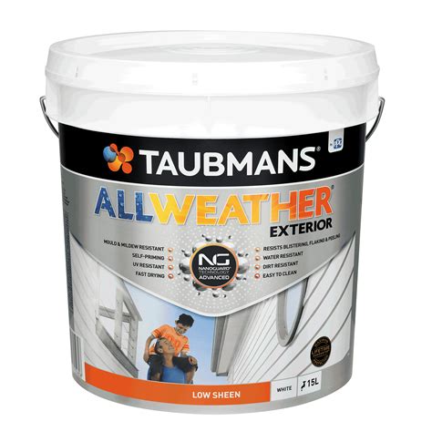 Taubmans All Weather Low Sheen - 15L - White Exterior