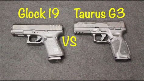 A lot longer than say a comparable Glock. Taurus G3 with grey frame and 17-round mag. The mag release is smallish, similar to earlier models on Glock. A bigger one would be nice, similar to the Gen4/5 of Glock. Sights on the G3 are on the smallish side. They are doable but larger would be better.. 
