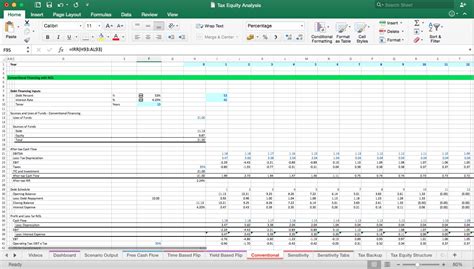 Tax Equity Analysis Excel Model for U.S. Renewable Energy Projects