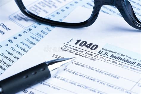 Tax Form Business Financial Concept Editorial Stock Image Image of