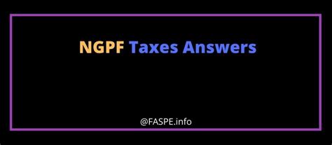 Taxes Data Crunches - NGPF