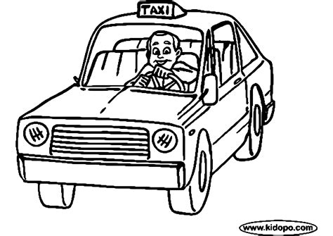 Taxi Coloring Page