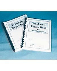 Taxidermy Record Books and Tags