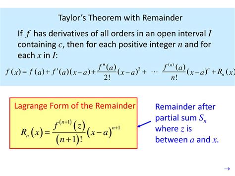 Taylor’s theorem with the Lagrange form of the remainder