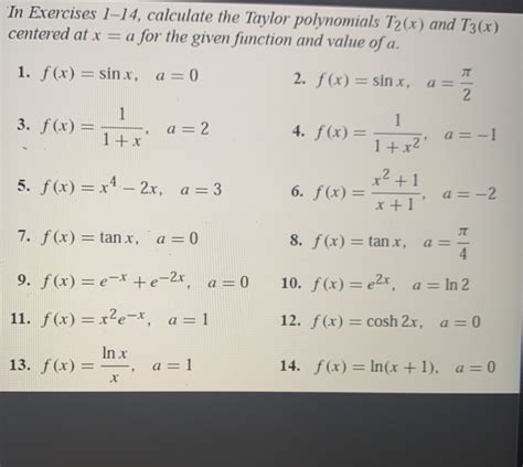 Taylor Polynomials - Exercises - Zestymath