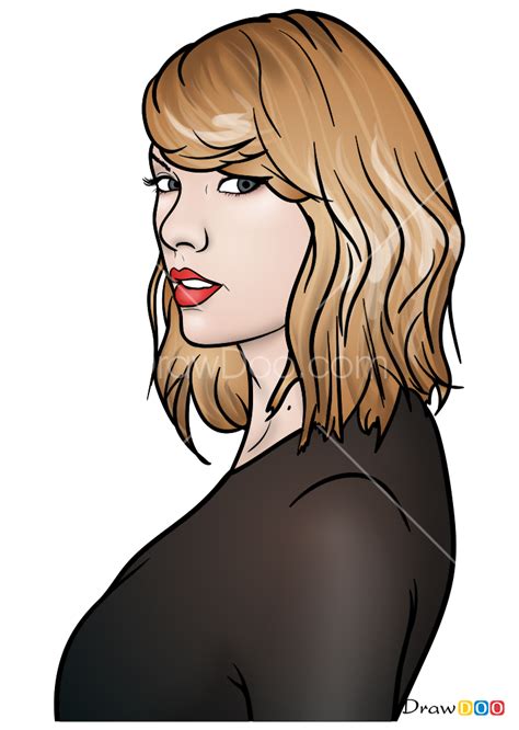 Taylor Swift Cartoon Drawing
