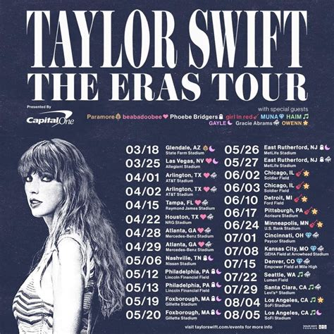 Taylor brazil dates. US DATES / March 17th, 2023: Glendale, Arizona / March 18th, 2023: Glendale, Arizona / March 24th, 2023: Las Vegas, Nevada / March 25th, 2023: Las Vegas, ... 
