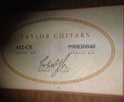 Taylor guitar serial number lookup. Apr 1, 2017 · 2000 to 2009. Starting in January 2000 and ending in October 2009 Taylor used an 11 digit serial number. If your Taylor guitar has a serial number with 11 digits then it will tell you: The Date the guitar was built; The Series the guitar belongs to; and. What order in the day it was built. 
