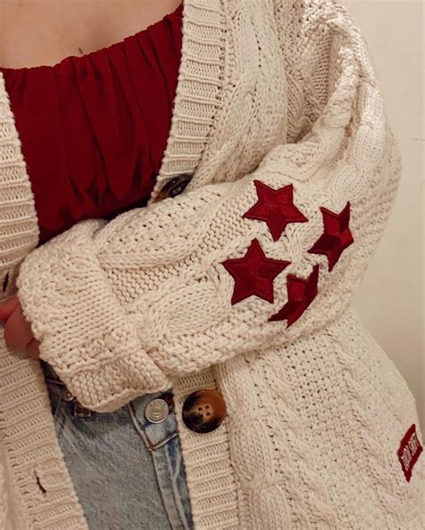 red cardigan: there are lots of good dupes of this cardigan, but i found the biggest difference between the dupes and the authentic one is the border around the stars. the …. 