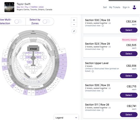 Find tickets for Taylor Swift at Rogers Centre in Toronto, Canada on Nov 14, 2024 at 7:00pm. Discover the best deals on tickets on SeatGeek!.