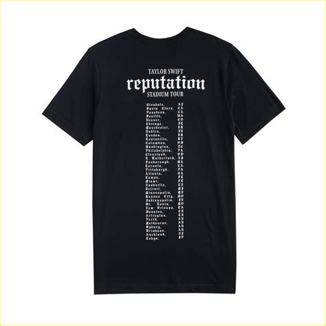  Category page. Merchandise from the Reputation era. G. Green pocket tour tee with snake design. J. Jack Leopards & The Dolphin Club/Merchandise. R. Reputation lenticular poster. Reversible terry pullover. . 