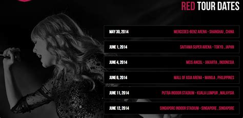 Taylor swift red tour dates. Things To Know About Taylor swift red tour dates. 
