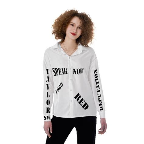 Taylor swift white button up. It is inspired by the iconic Taylor Swift white button up shirt she wore while performing at the AMAs. Taylor The Eras Tour Shirt, Taylor New Album Midnight, Swift The Eras Tour Shirt. Women Casual Shirt Size . Custom taylor version Eras Tour Shirt,taylor version Eras Shirt Printerval Canada. Shop Taylor Swift singer songwriter taylor swift merch T … 