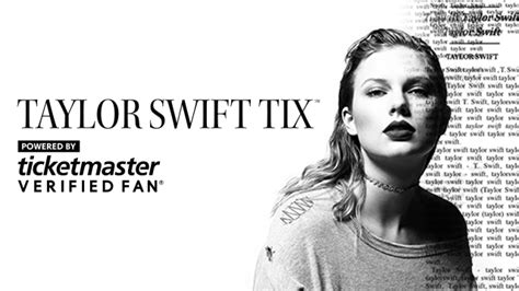 Taylor Swift Tix powered by Ticketmaster Verified Fan. Taylor Swift is committed to getting tickets into the hands of fans... NOT scalpers or bots. So she’s collaborating with Ticketmaster #verifiedfan to create an exclusive program to help YOU get the best access to tickets, in a really fun way.. 