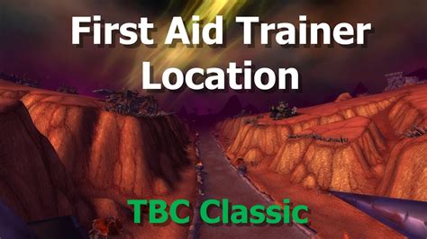 Tbc first aid trainer. I dont know sence when, but when i came to her to learn master first aid on my recently made death knight i saw she no longer sells manuals, but rather teaches first aid, like any other trainer. Comment by 351613 