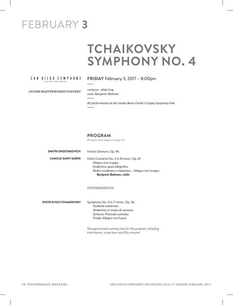 Tchaikovsky symphony 4 program notes