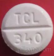 TCL 340 Pill - white round. Pill with imprint TCL 340 is White, Round and has been identified as Acetaminophen 325 mg. It is supplied by Time-Cap Labs, Inc. Acetaminophen is used in the treatment of Sciatica; Muscle Pain; Eustachian Tube Dysfunction; Pain; …. 