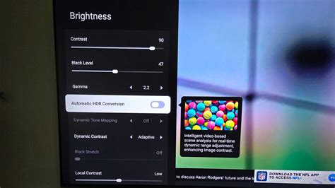 Tcl tv automatic hdr conversion.  Its like some sort of auto brightness is alw...