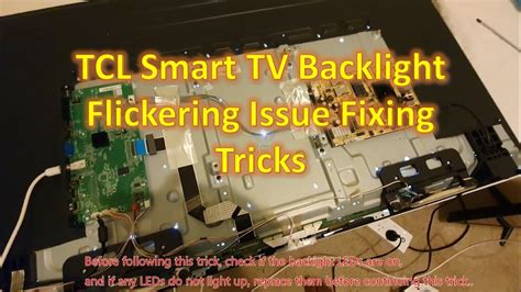 Tcl tv flickering reddit.  Today the backlight start flickering.  I assumed ...