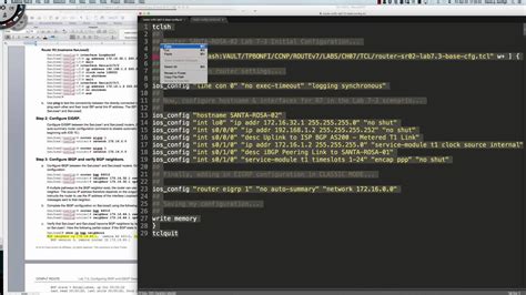 Tclsh example.  exec and ios_config commands are used in Tcl scripts executed wi...