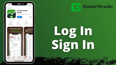 TD Ameritrade Secure Log-In for online stock trading and long term investing clients. 