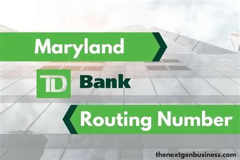 Td bank maryland routing number. We would like to show you a description here but the site won't allow us. 
