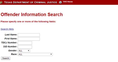 Texas Department of Criminal Justice | PO Box 99 | Huntsville, Texas 77342-0099 | (936) 295-6371. 