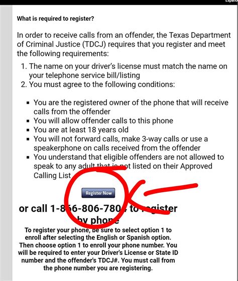 Tdcj phone register. Inmates in certain custodies may be allowed one 5-minute collect phone call every 90 days. Calls are monitored and may be made only to approved individuals. ... Before you can receive calls from a TDCJ inmate, you must first register your telephone number. To register, ... Texas Department of Criminal Justice | PO Box 99 | Huntsville, Texas ... 