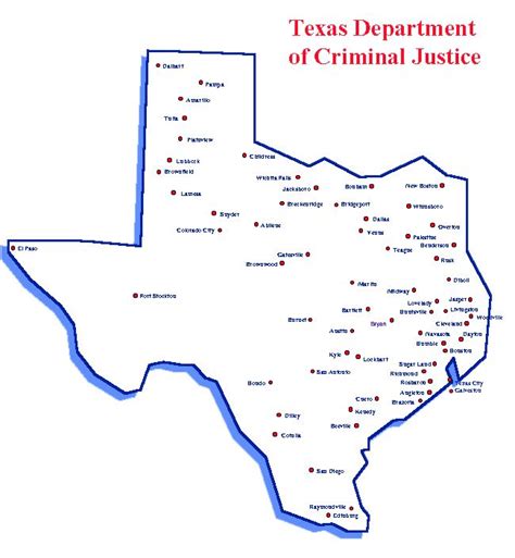 Tdcj units map. Below is an interactive map showing Texas Department of Criminal Justice facilities. Map Tips: On the map below you can zoom in to see facilities that may be close to each other, click each facility for information, filter by type of facility using the slide-out sidebar (top left icon), or enlarge the map to full screen viewing (top right icon). 
