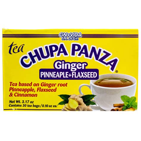 Arrives by Thu, Nov 2 Buy TEA CHUPA PANZA Jengibre, Pina, Linaza Te Ginger, Cinnamon Pineapple 30 Day, Brand: GN+VIDA at Walmart.com