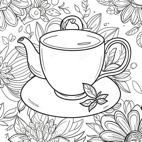 Tea Coloring Page