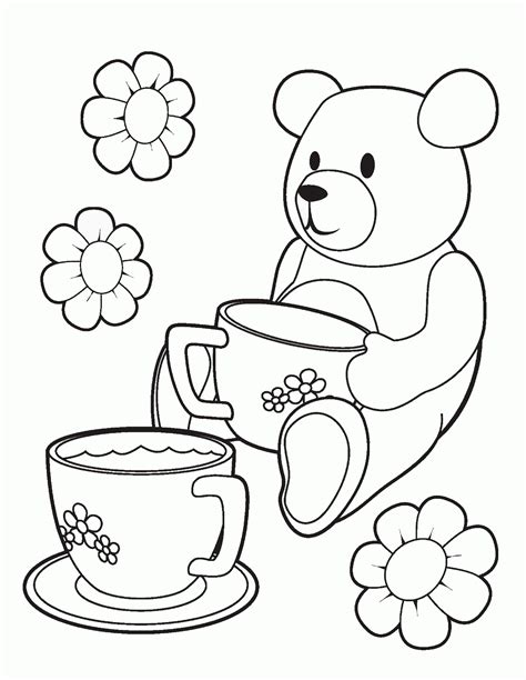 Tea Party Coloring Pages