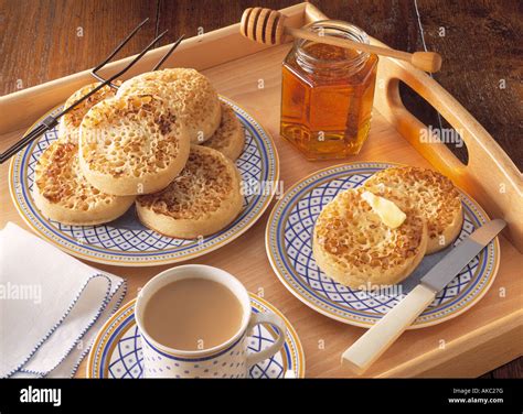 Tea and crumpets. Oct 5, 2018 · Within reason, most sweet and savoury spreads work on a crumpet. Photograph: Paul Michael Hughes/Getty Images. Best is salted butter, buttered crumpets being, arguably, the zenith of the crumpet ... 