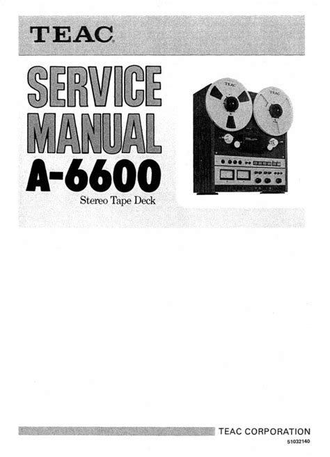 Teac a 6600 reel tape recorder service manual. - Modèle innovant d'incitations économiques pour améliorer les conditions de travail.