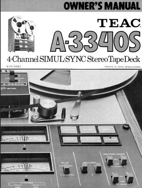 Teac instruction manual 4 channel simul sync stereo tape deck 3340s. - Environmental science spring final study guide.