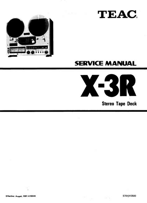 Teac x 3 reel tape recorder service manual. - Yamaha sr500 xt500 komplette werkstatt reparaturanleitung 1975 1982.
