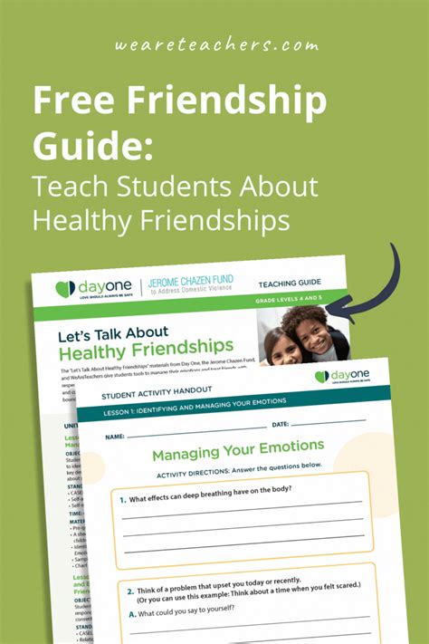 Teach Students About Healthy Friendships in Preparation for …