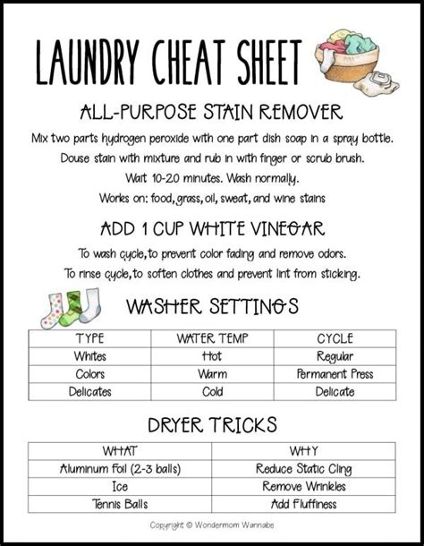 Teach Your Kids To Do Laundry Plus Free Laundry Cheat Sheet