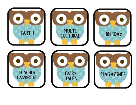 Teach it With Class Free Owl Labels