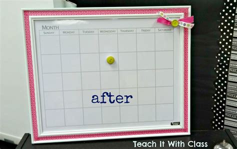 Teach it With Class Washi Tape Dry Erase Calendar
