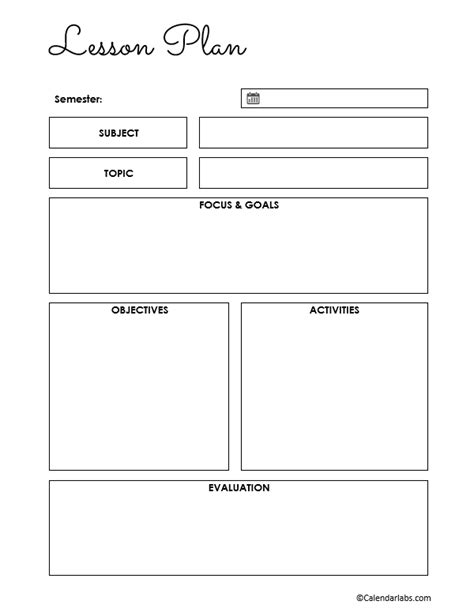 Teacher Lesson Plan Template 8+ Free Sample, Example, Format Download! Free & Premium Templates