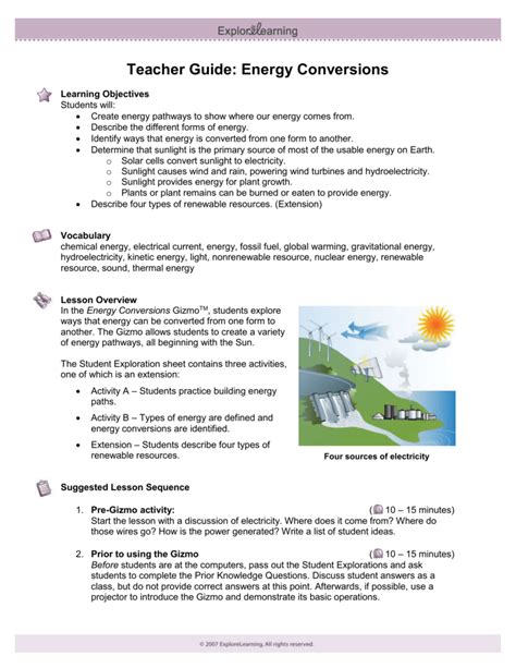Teacher guide for energy conversions explorelearning. - Guided reading activity 8 3 the cabinet answer key.