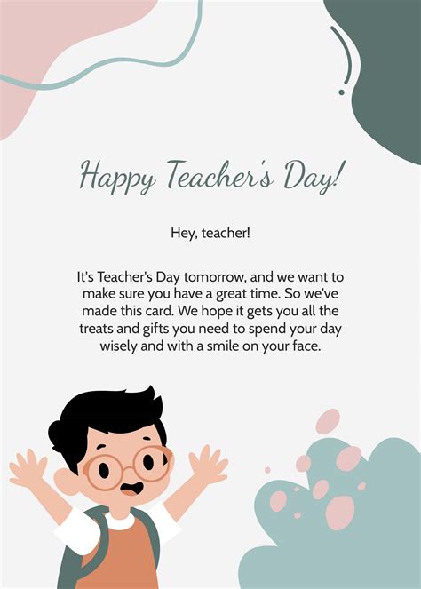 Teachers Day Greeting Card Template Word PSD Apple Pages Google Docs Illustrator